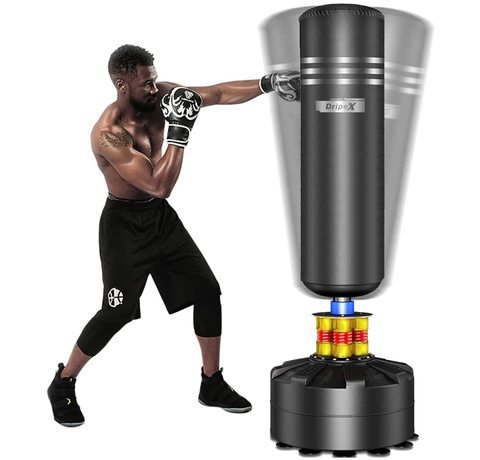 Dripex Free Standing Punch Bag in use.