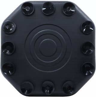The Q Sports Punch Bag's 12 suction cups.