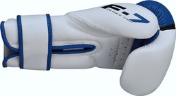 Flat view of an RDX boxing glove.